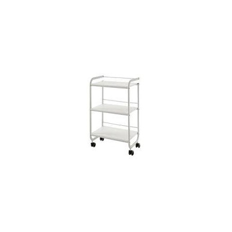 GUERIDON METAL 3 ETAGERES BOIS BLANC | ESTHE'pro Diffusion