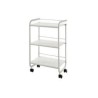 GUERIDON METAL 3 ETAGERES BOIS BLANC | ESTHE'pro Diffusion