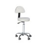 TABOURET GALETTE EPAISSE BLANC BASE ALU | ESTHE'pro Diffusion