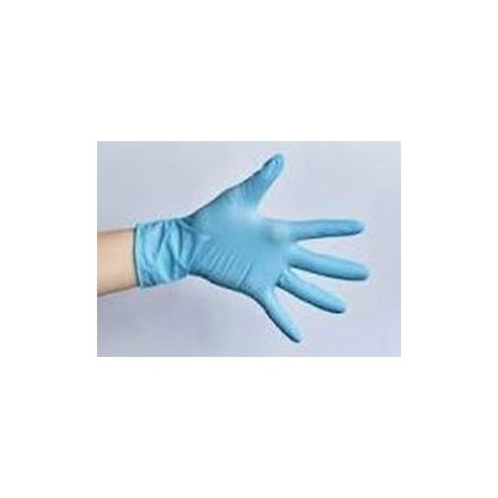 Gants nitrile bleus non poudrés 6/7
