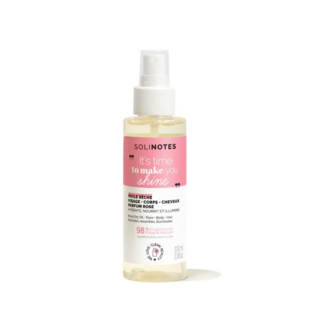 SOLINOTES Huile Sèche Rose 100 ml - Peau & cheveux | ESTHE PRO DIFFUSION