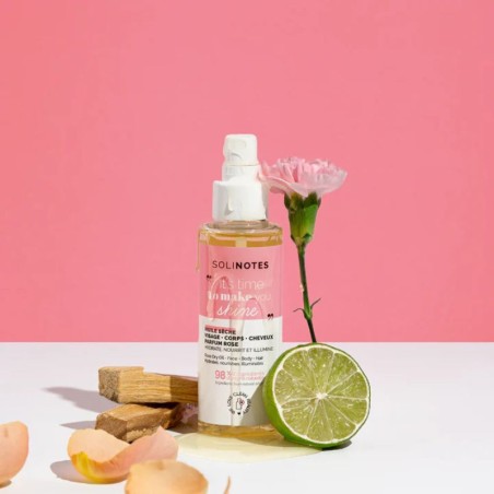SOLINOTES Huile Sèche Rose 100 ml - Peau & cheveux | ESTHE PRO DIFFUSION